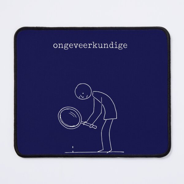Item preview, “Ongeveerkundige”  | Minimalistische lijntekening, grappig nerdy design in zwart‑wit designed and sold by Pjotre7.