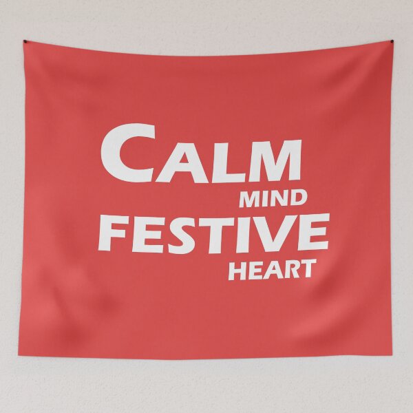 Item preview, Calm Mind, Festive Heart – Peaceful Holiday Vibes Quote Design designed and sold by ArtNestVerse.