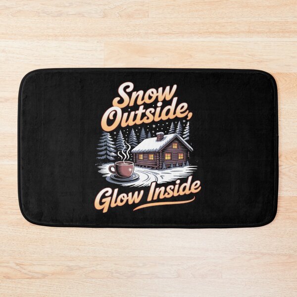 Item preview, snow travel - off grid cabin - woodland cabin - winter mountains - snow adventure - hygge winter - cabin retreat - cozy winter nights - fireplace vibes - cabin porch life - winter road trip  designed and sold by JansenGS.