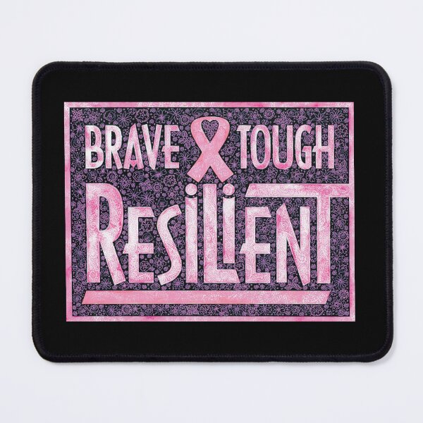 Item preview, Breast Cancer Awareness Pink Ribbon Brave Tough Resilient Design designed and sold by PinkWinkDesigns.