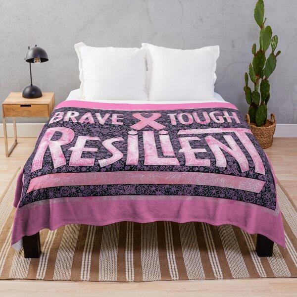 Item preview, Breast Cancer Awareness Pink Ribbon Brave Tough Resilient Design designed and sold by PinkWinkDesigns.