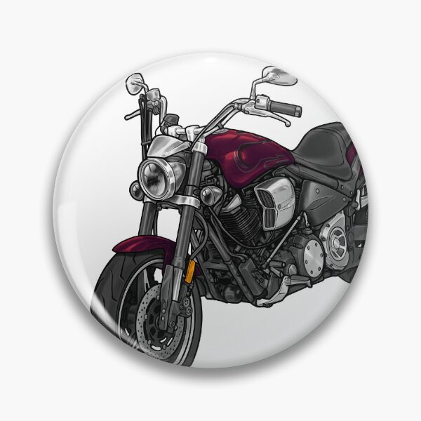 Item preview, Yamaha Road Star Warrior 2005 (Black Cherry & Flames) for Motorcycle Riders designed and sold by MotoApparelHub.
