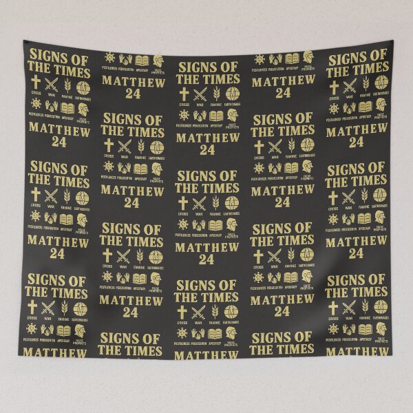 Item preview, Signs of the Times – Matthew 24 End Times Prophecy Design (Gold) designed and sold by NaphDesigns.