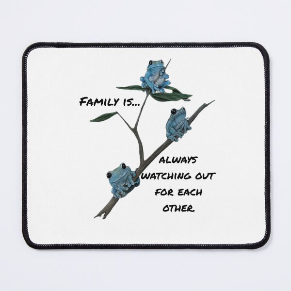 Item preview, Blue tree frogs with family saying designed and sold by OnaleeNicklinArt.