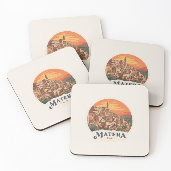 Item preview, Matera Italy Vintage Travel Sticker Retro Cityscape designed and sold by Blurbean.