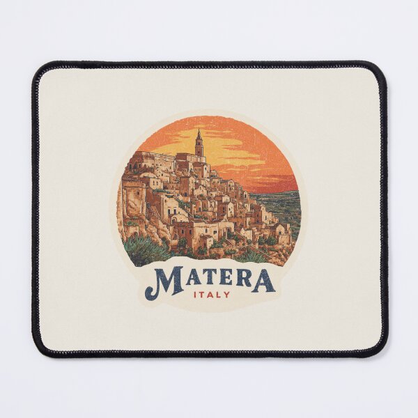 Item preview, Matera Italy Vintage Travel Sticker Retro Cityscape designed and sold by Blurbean.
