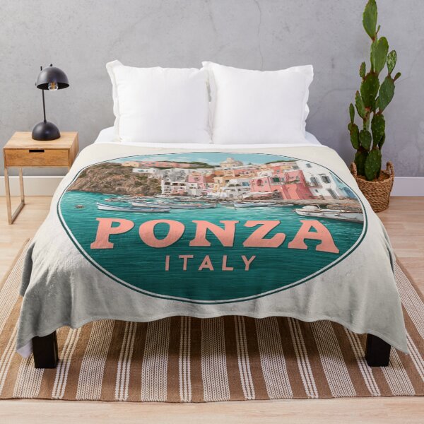 Item preview, Ponza Italy Vintage Travel Sticker Mediterranean Town designed and sold by Blurbean.