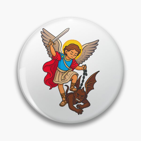 Item preview, Saint Michael the Victorious Archangel - Cartoon Style Illustration designed and sold by arteopolis.