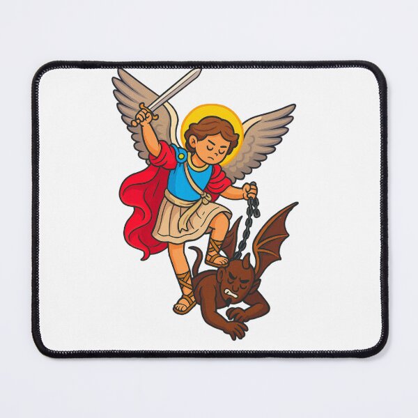 Item preview, Saint Michael the Victorious Archangel - Cartoon Style Illustration designed and sold by arteopolis.
