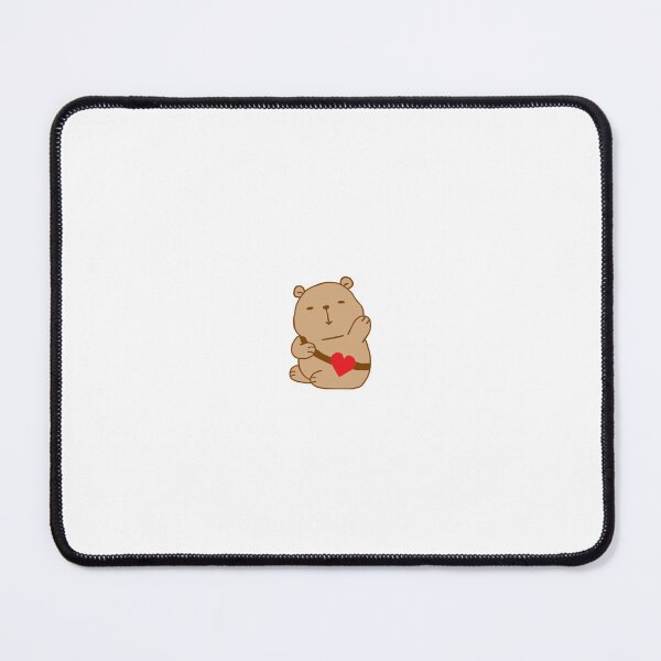 Item preview, cute capybara with heart purse designed and sold by cutiexanimals.