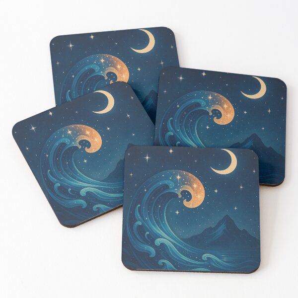 Item preview, Celestial Wave – Moonlit Ocean of Stars designed and sold by Painted Moon by Luna Bee™.