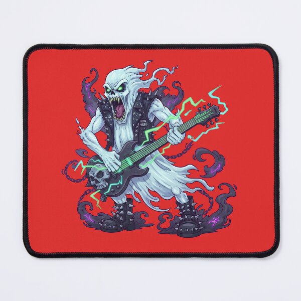 Item preview, Metal Ghost Guitarist – Spooky Gothic Cartoon Music Design designed and sold by hn79.
