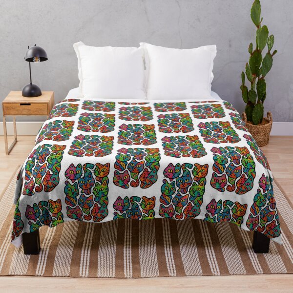 Item preview, Abstract colorful cats designed and sold by Gletschie.