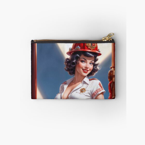 Item preview, Retro Glamour Fiery Pinup Beauty Selvenia Selvina Gorgeous AI Concept Art by Xzendor7 designed and sold by Xzendor7 Digital Art Creations.