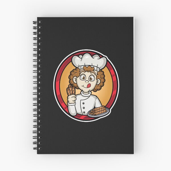 Item preview, Curly Man Chef with Cheese Roll Character Cartoon designed and sold by tedykurniawan12.