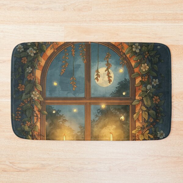 Item preview, Autumn Window – Whimsical Halloween Cottage Glow designed and sold by Deezyned.
