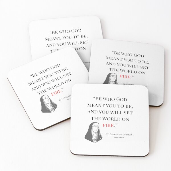 Item preview, Saint Catherine of Siena- World on Fire Quote designed and sold by HavilahPrintsCo.