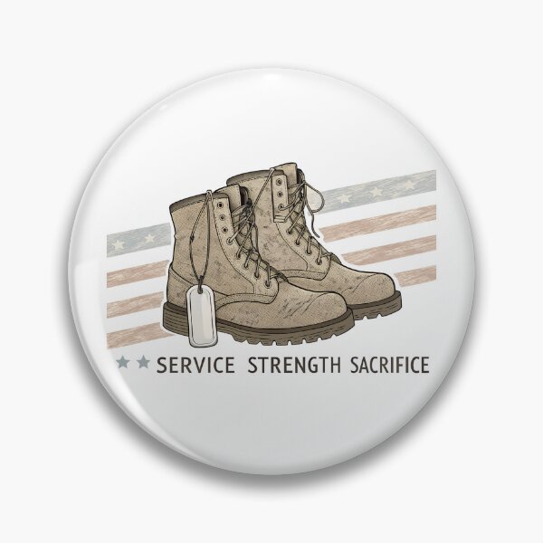 Item preview, Combat Boots and Dog Tags – Service Strength Sacrifice | Female Veteran Military Pride Design designed and sold by VividOrganica.