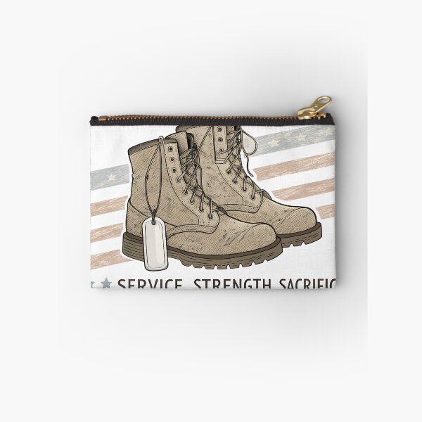 Item preview, Combat Boots and Dog Tags – Service Strength Sacrifice | Female Veteran Military Pride Design designed and sold by VividOrganica.