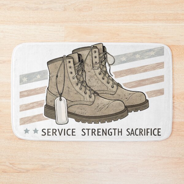 Item preview, Combat Boots and Dog Tags – Service Strength Sacrifice | Female Veteran Military Pride Design designed and sold by VividOrganica.
