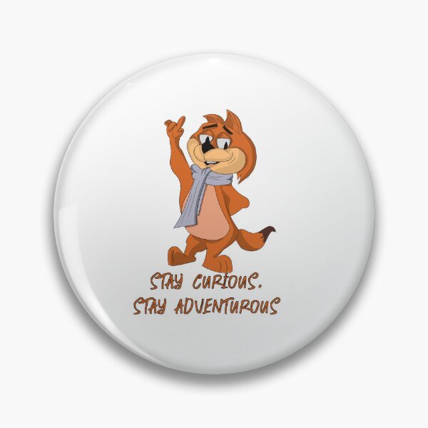 Item preview, STAY CURIOUS, STAY ADVENTUROUS.Cartoon cat quote  designed and sold by retrotoonz.
