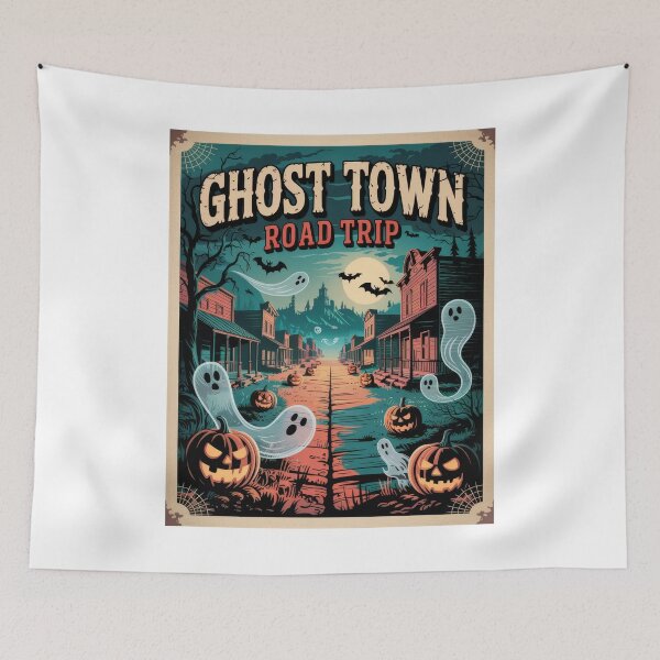 Item preview, Ghost Town Road Trip – Spooky Desert Adventure Art designed and sold by pod24.