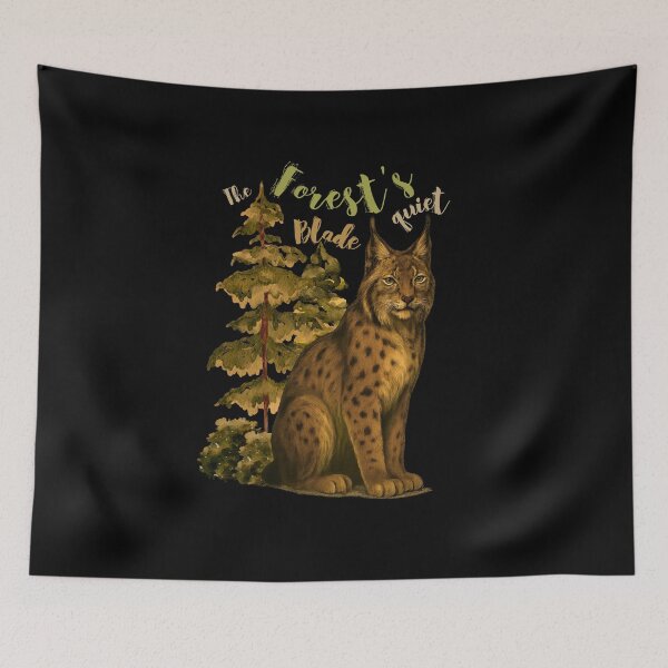 Item preview, Silent Lynx in Autumn Forest Shadows designed and sold by Lia Vina.