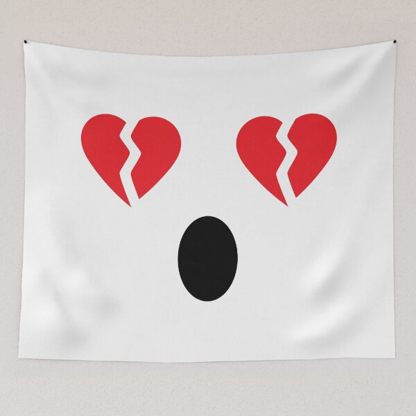 Item preview, Cute kawaii broken heart face designed and sold by BlushyPrint.