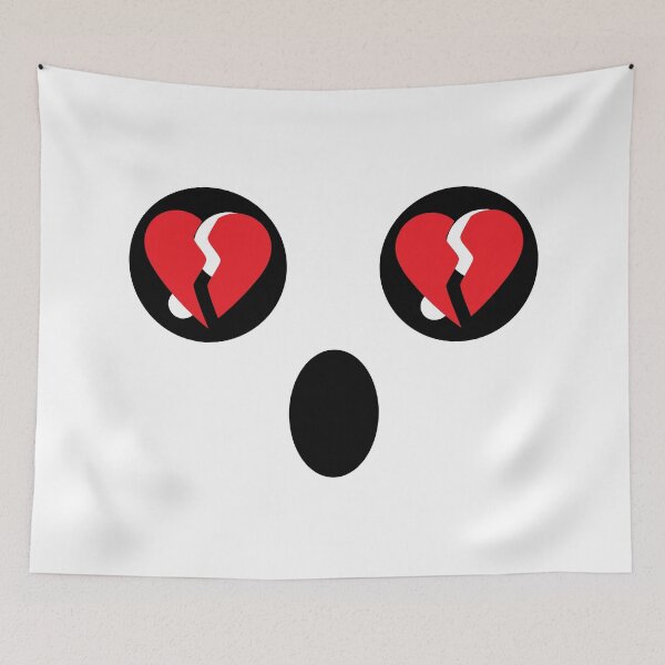 Item preview, Cute kawaii broken heart eyes face designed and sold by BlushyPrint.