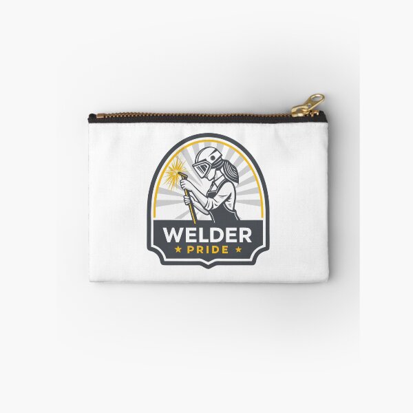 Item preview, Welder Pride Badge – Minimal Female Welder Silhouette Sticker designed and sold by VividOrganica.