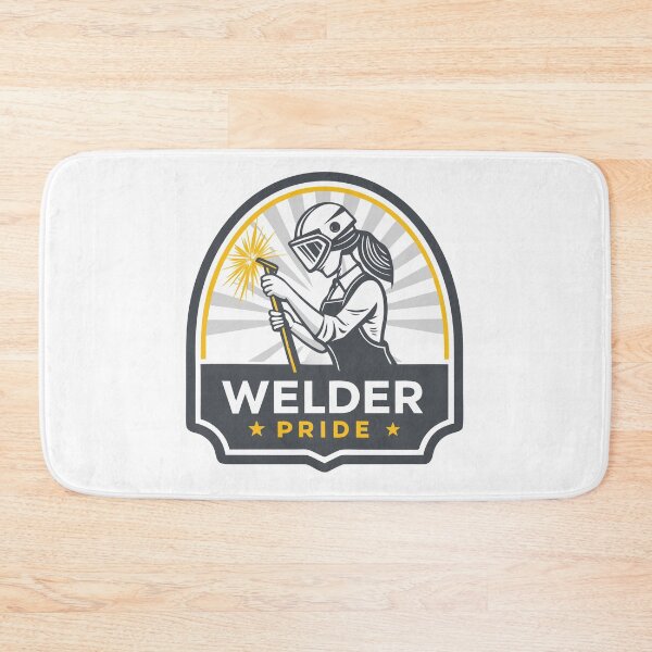 Item preview, Welder Pride Badge – Minimal Female Welder Silhouette Sticker designed and sold by VividOrganica.