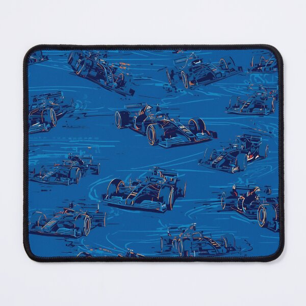 Item preview, Formula 1 Seamless Pattern – Blue Racing Car Motorsport Print designed and sold by Activity01.