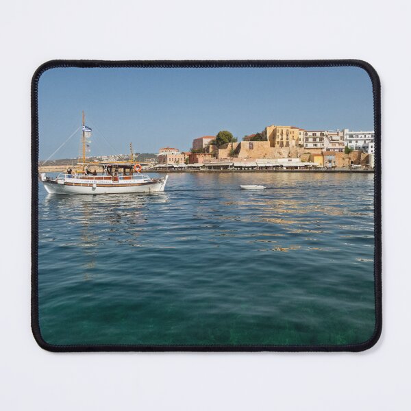 Item preview, Boat in Venetian Harbor, Chania, Crete, Greece designed and sold by Kasia Design.