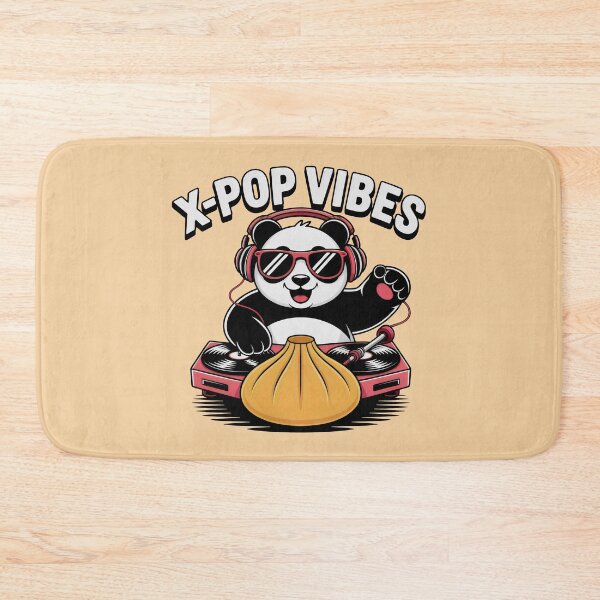 Item preview, Playful Panda DJ in Sunglasses and Headphones Mixing Records with Dumpling Accent designed and sold by SplashTastic.