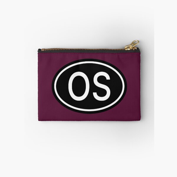 Item preview, OS Initials Monogram Oval White Letters designed and sold by Jeallan Designs.