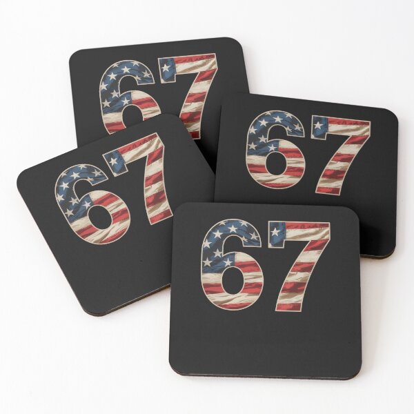 Item preview, Patriotic Six Seven Meme 67 Vintage American Flag 6 7 USA  designed and sold by clothesy7.