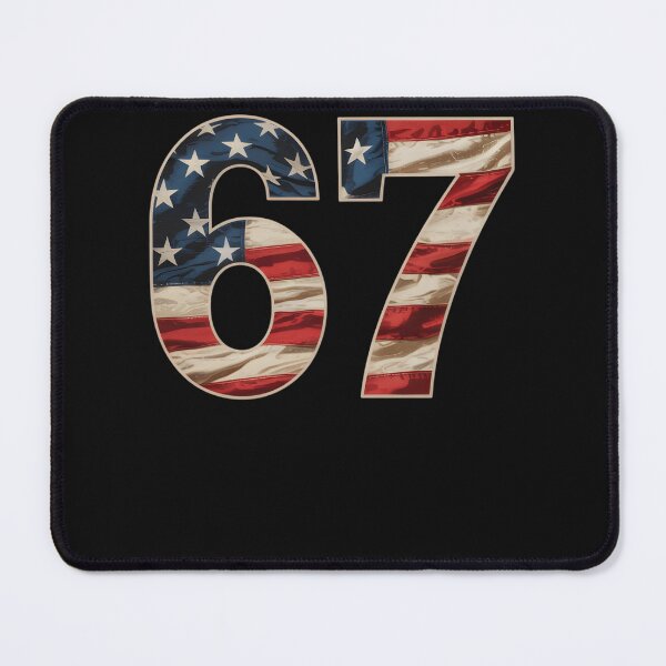 Item preview, Patriotic Six Seven Meme 67 Vintage American Flag 6 7 USA  designed and sold by clothesy7.