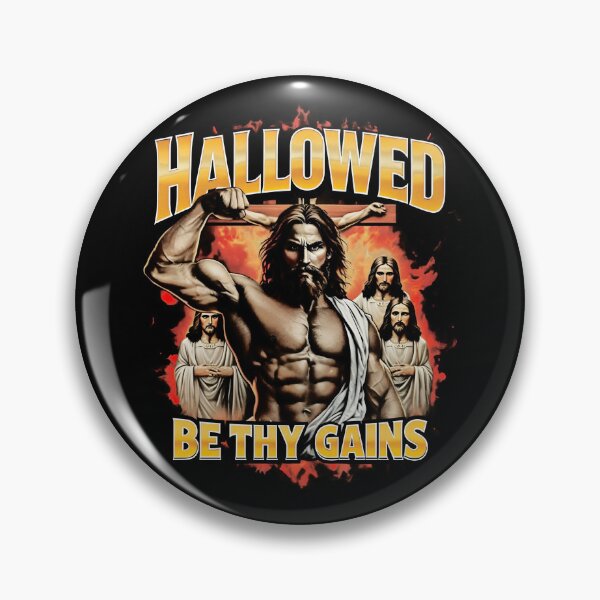Item preview, Hallowed Be Thy Gains Gym Shirt designed and sold by SassCity.