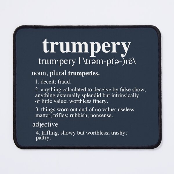 Item preview, Trumpery Definition (white/navy blue) designed and sold by Thelittlelord.