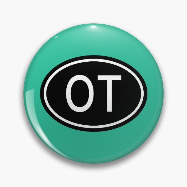 Item preview, OT Initials Monogram Oval White Letters designed and sold by Jeallan Designs.