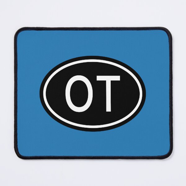 Item preview, OT Initials Monogram Oval White Letters designed and sold by Jeallan Designs.