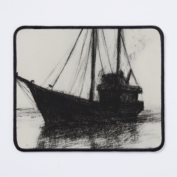 Item preview, A black and white pencil sketch of a classic sailing ship designed and sold by MarcinJ84.