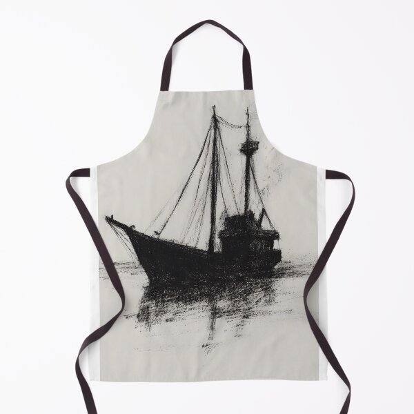 Item preview, A black and white pencil sketch of a classic sailing ship designed and sold by MarcinJ84.
