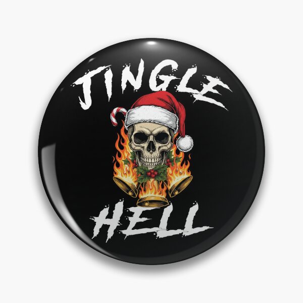 Artikelvorschau, Jingle Hell Weihnachten Totenkopf Weihnachtsmütze Flammen Glocken Lustig Gothic entworfen und verkauft von Nemcha-Tee.