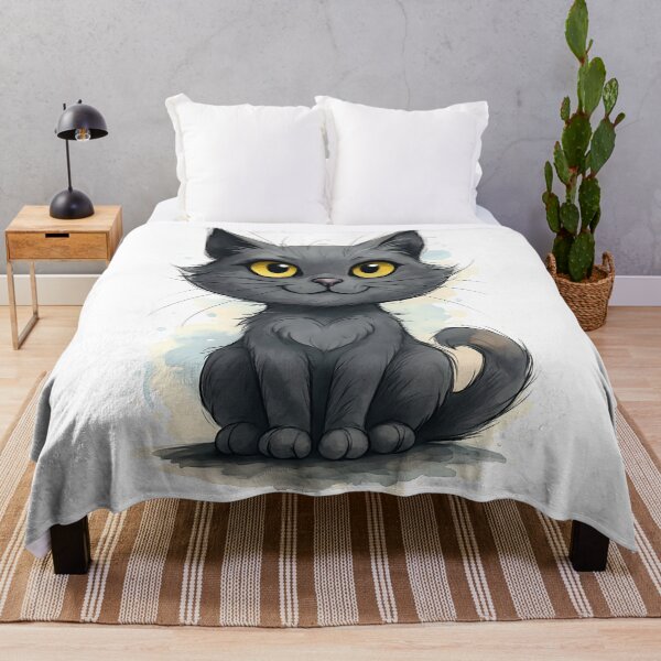 Item preview, Painted Grey Cat designed and sold by Whimsical Cat Designs.