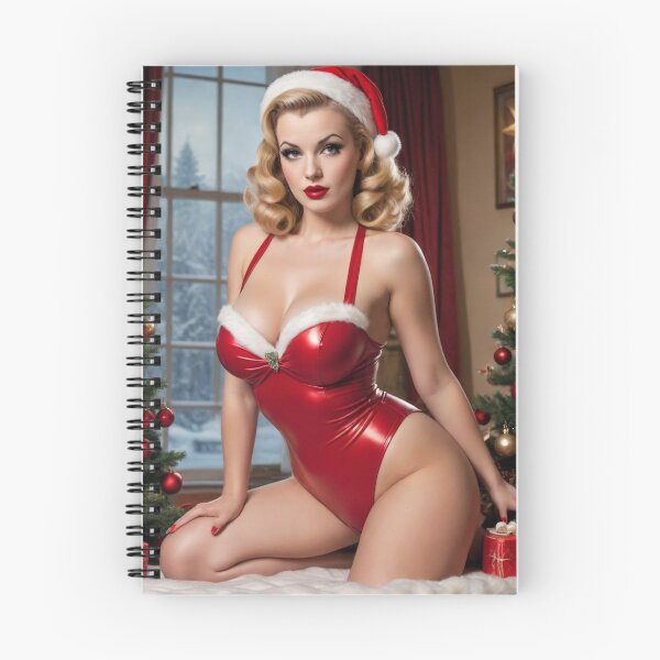 Item preview, Classic 1940s Holiday Pin Up Girl Vintage Christmas Stocking Cheesecake designed and sold by MissSaylor.
