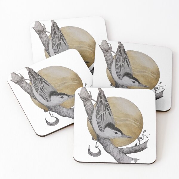 Item preview, Nuthatch bird on branch designed and sold by OnaleeNicklinArt.
