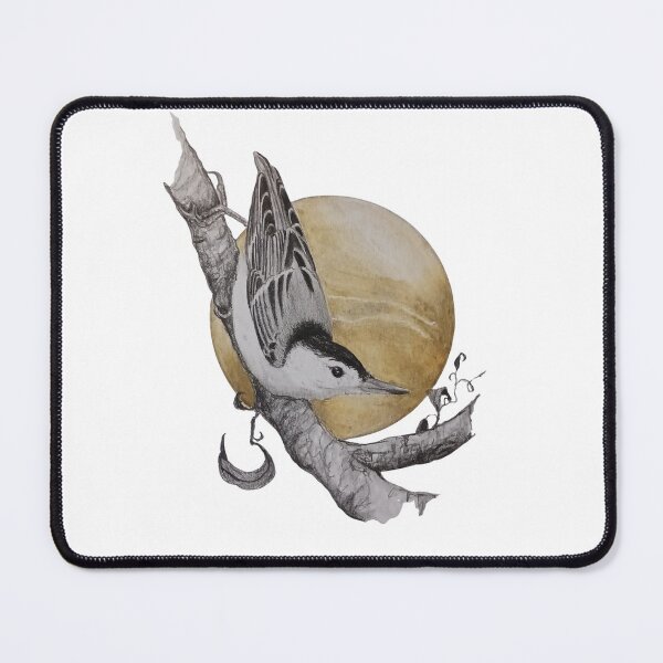 Item preview, Nuthatch bird on branch designed and sold by OnaleeNicklinArt.
