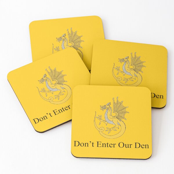 Item preview, 'Don't Enter Our Den' Welsh Owain Glyndŵr Dragon Gadsden Flag designed and sold by JonathanR1994.