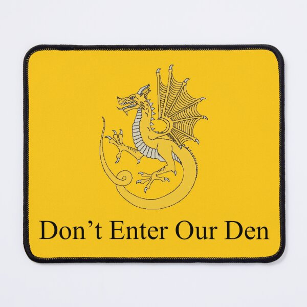 Item preview, 'Don't Enter Our Den' Welsh Owain Glyndŵr Dragon Gadsden Flag designed and sold by JonathanR1994.